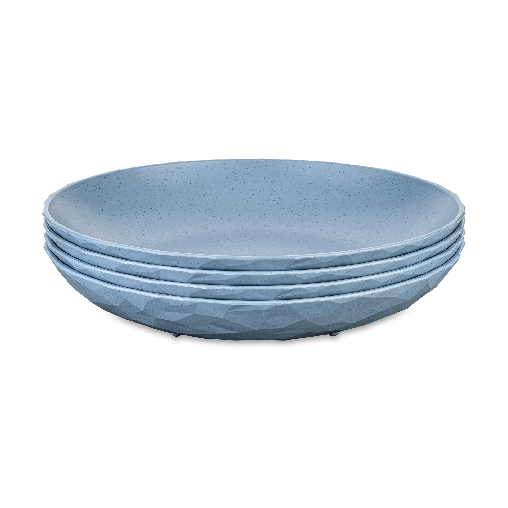 Club djup tallrik Ø22 cm 4-pack biocirk termoplast, Nature flower blue Koziol