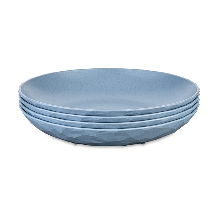Club djup tallrik Ø22 cm 4-pack biocirk termoplast - Nature flower blue - Koziol