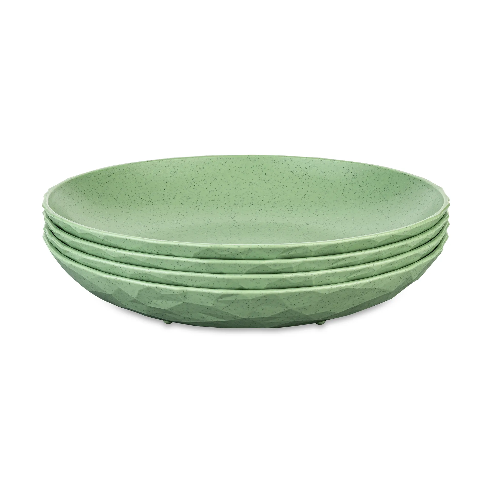 Club djup tallrik Ø22 cm 4-pack biocirk termoplast, Nature leaf green Koziol