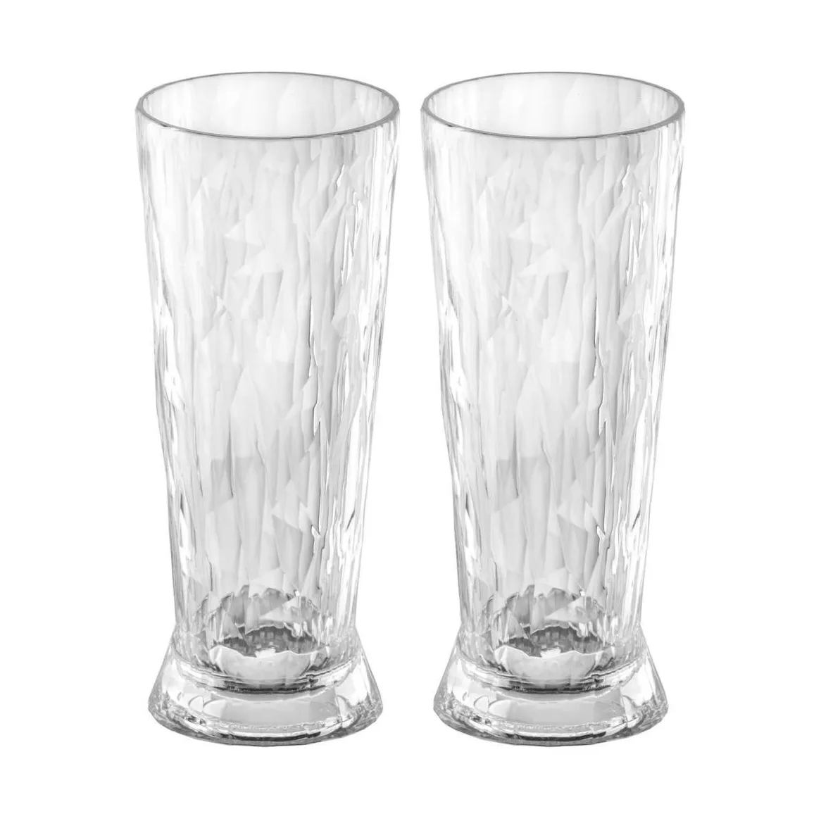 Club No. 10 ölglas plast 30 cl 2-pack, Kristallklar Koziol