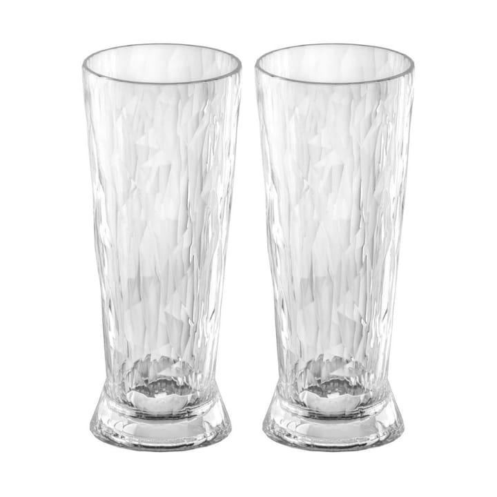 Club No. 10 ölglas plast 30 cl 2-pack - Kristallklar - Koziol