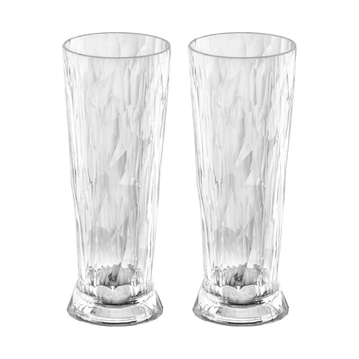 Club No. 11 ölglas plast 50 cl 2-pack, Kristallklar Koziol