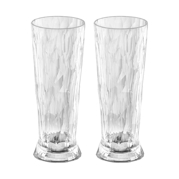 Club No. 11 ölglas plast 50 cl 2-pack, Kristallklar Koziol