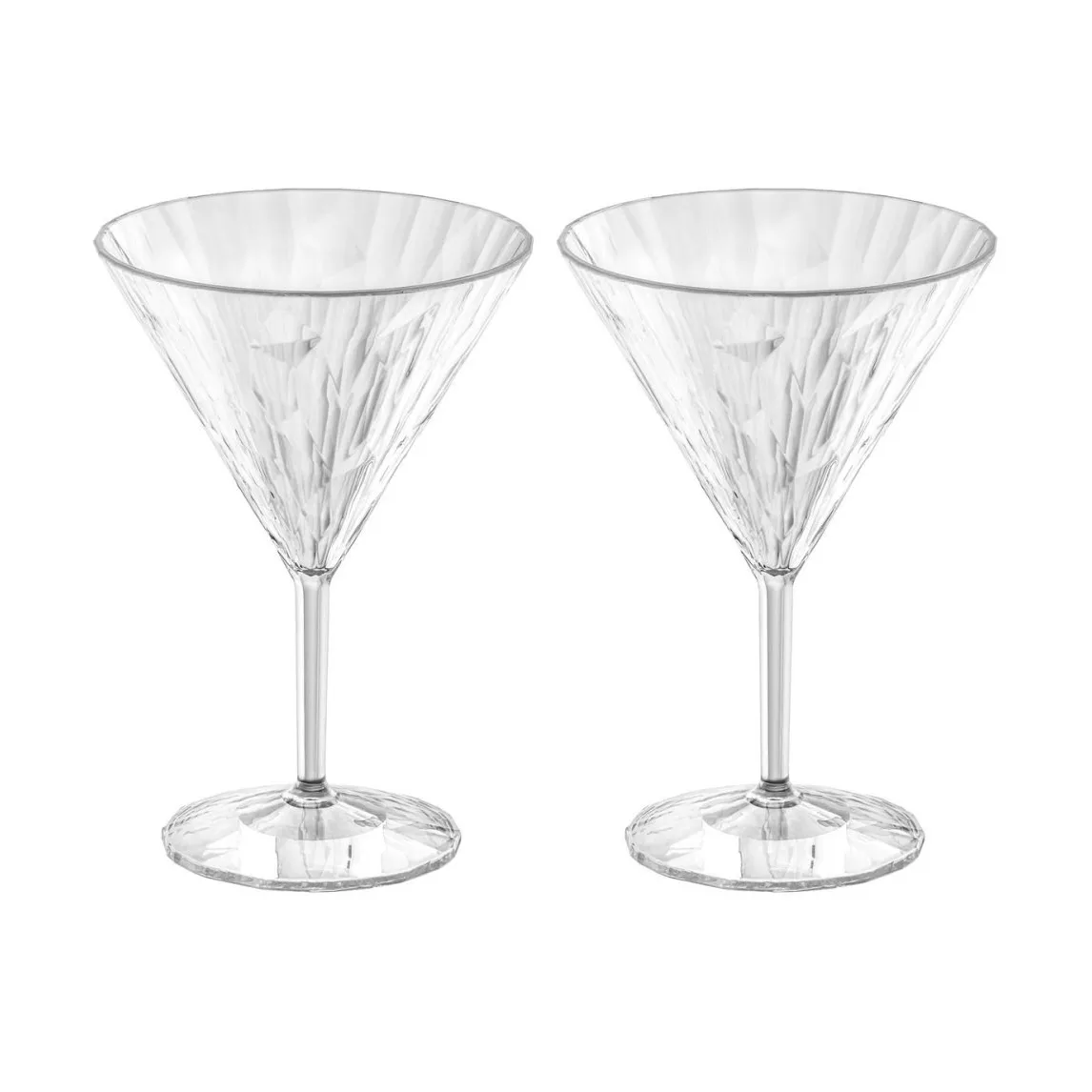 Club No. 12 martiniglas plast 25 cl 2-pack, Kristallklar Koziol