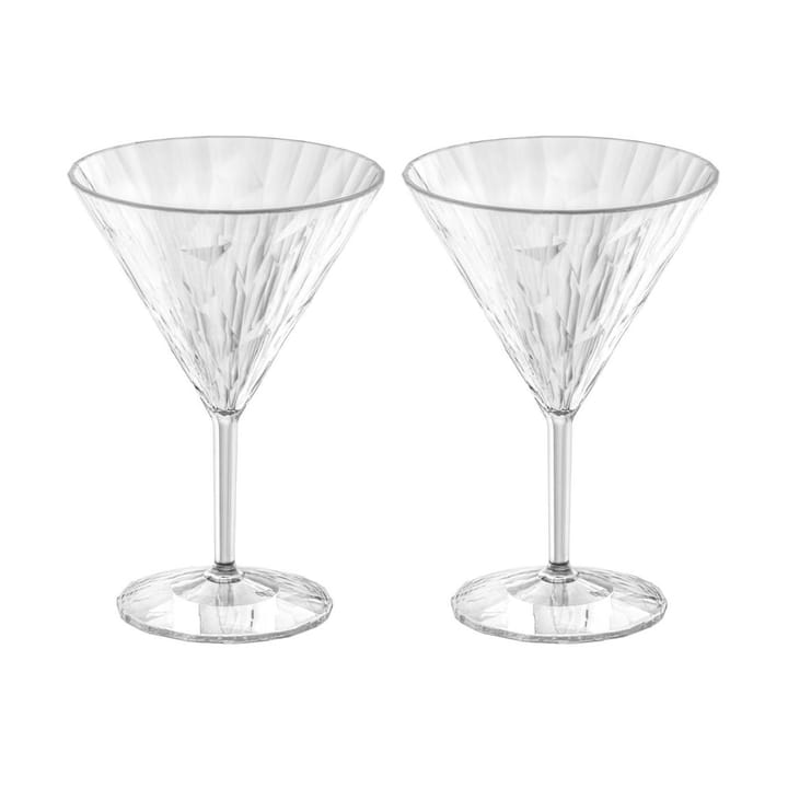Club No. 12 martiniglas plast 25 cl 2-pack, Kristallklar Koziol