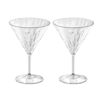 Koziol Club No. 12 martiniglas plast 25 cl 2-pack Kristallklar