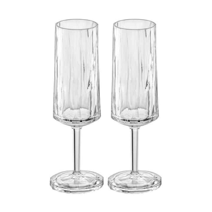 Club No. 14 champagneglas plast 10 cl 2-pack, Kristallklar Koziol