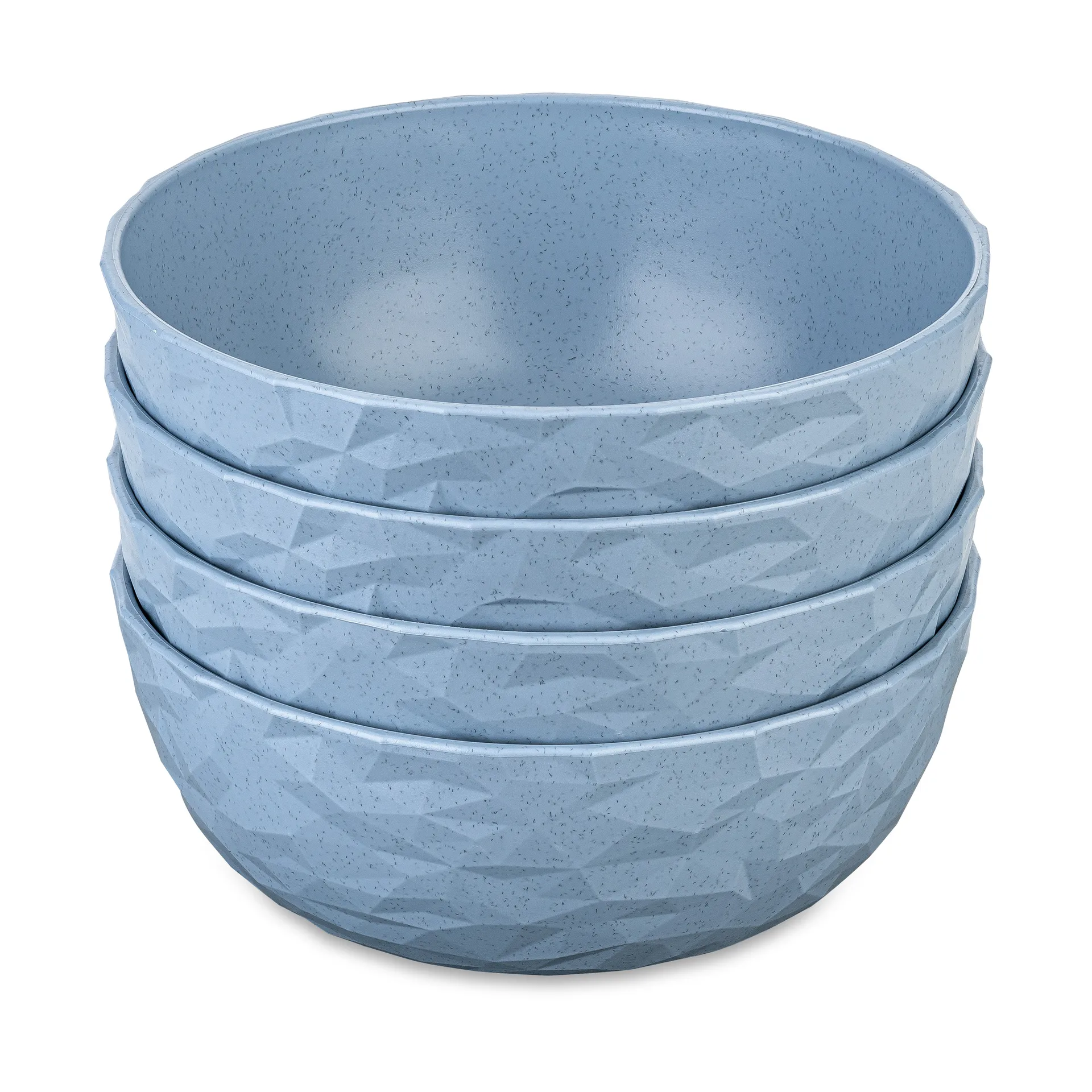 Club skål Ø16,2 cm 4-pack biocirkulär termoplast, Nature flower blue Koziol