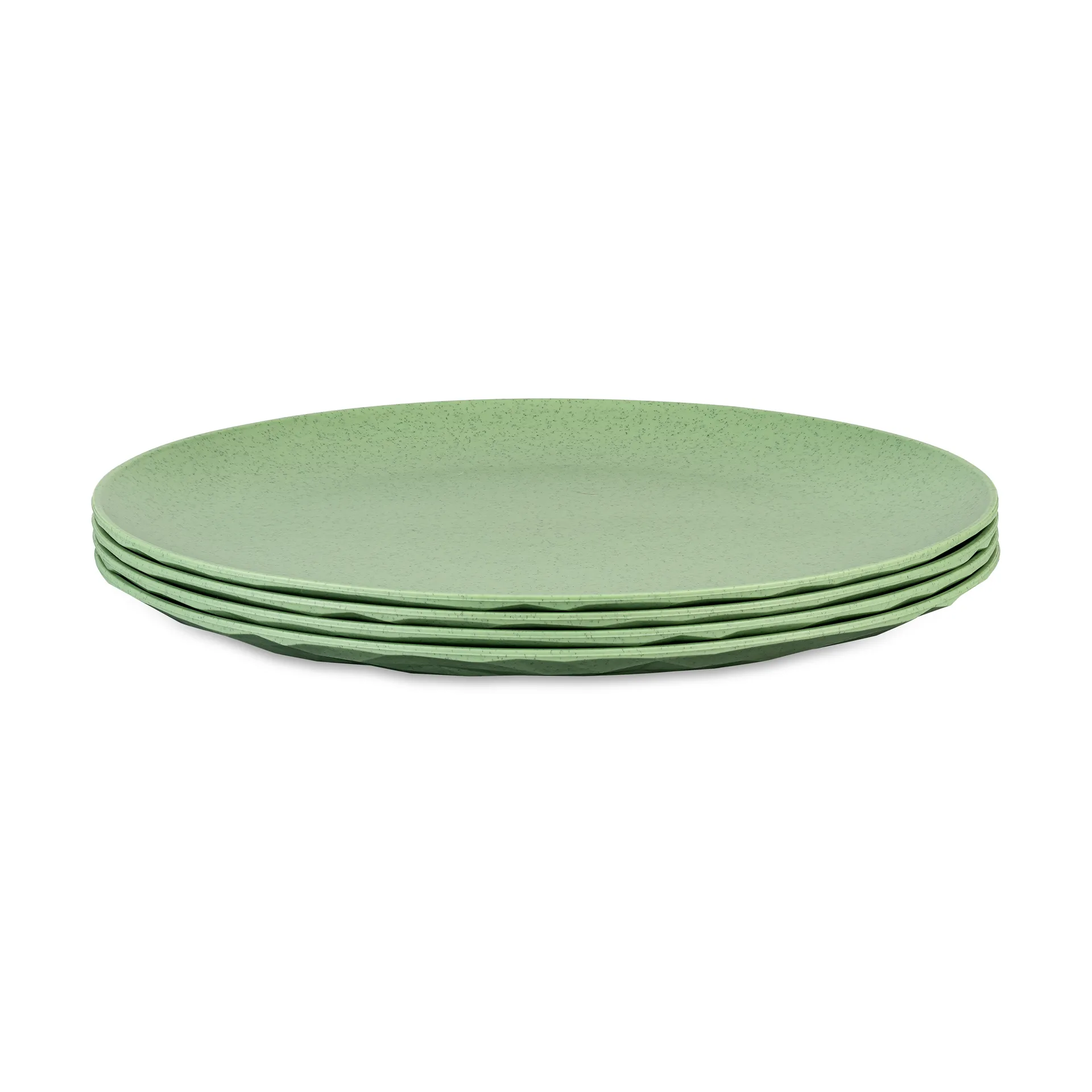 Club tallrik Ø26 cm 4-pack biocirkulär termoplast, Nature leaf green Koziol
