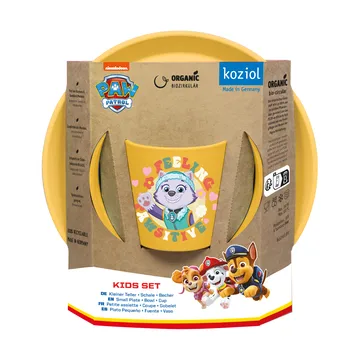 Koziol Connect Paw Patrol barnservis 3 delar Gul