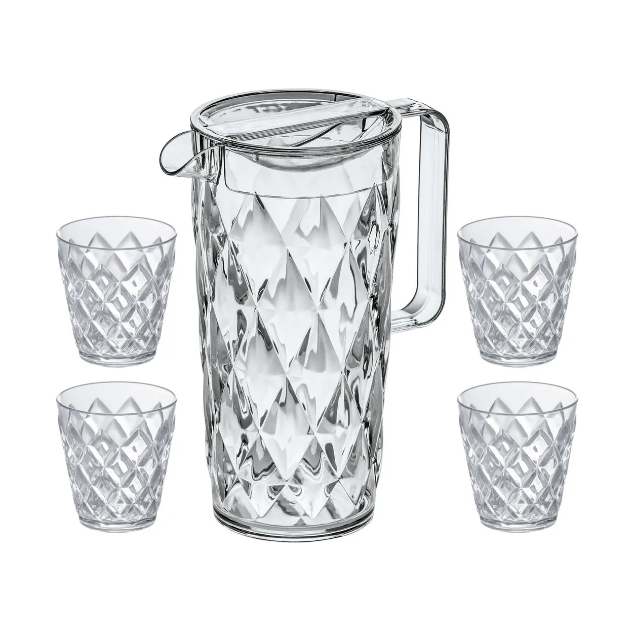 Koziol Crystal karaff inkl 4 glas Kristallklar