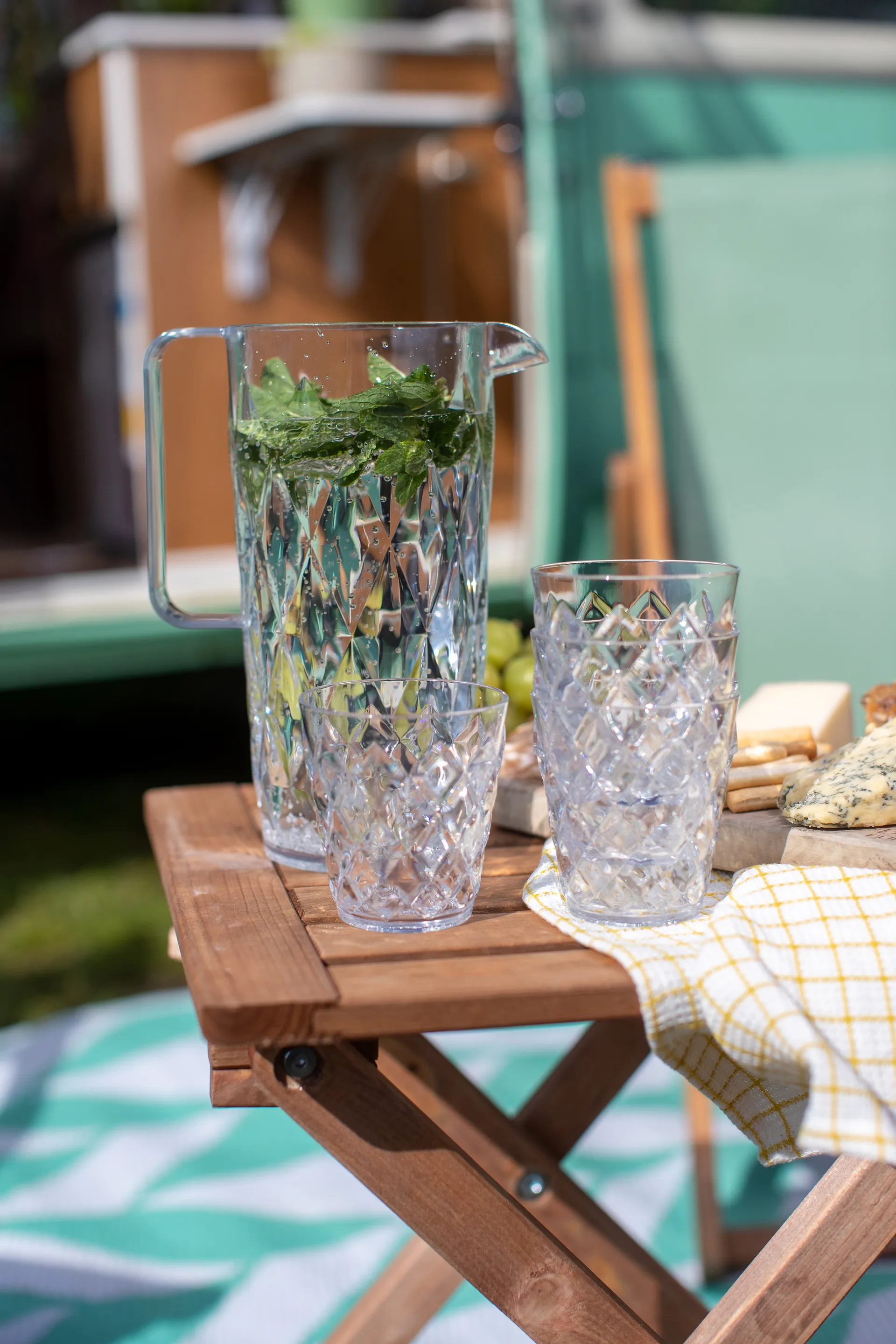 Crystal karaff inkl 4 glas, Kristallklar Koziol