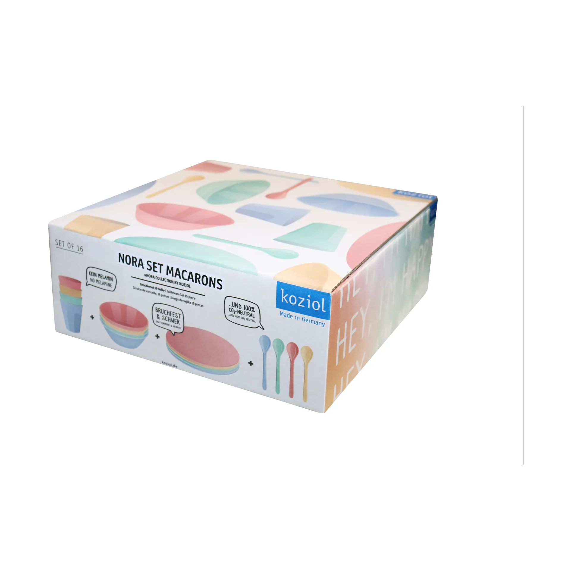 Nora Macarons servisset 16 delar, Multi Koziol