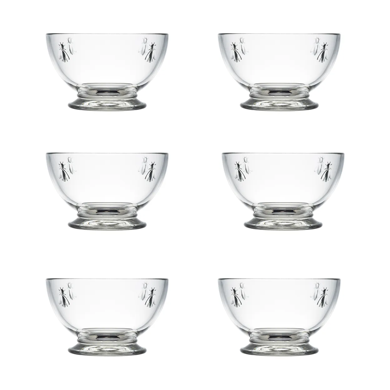 La Rochère Abeille glasskål 60 cl 6-pack Klar