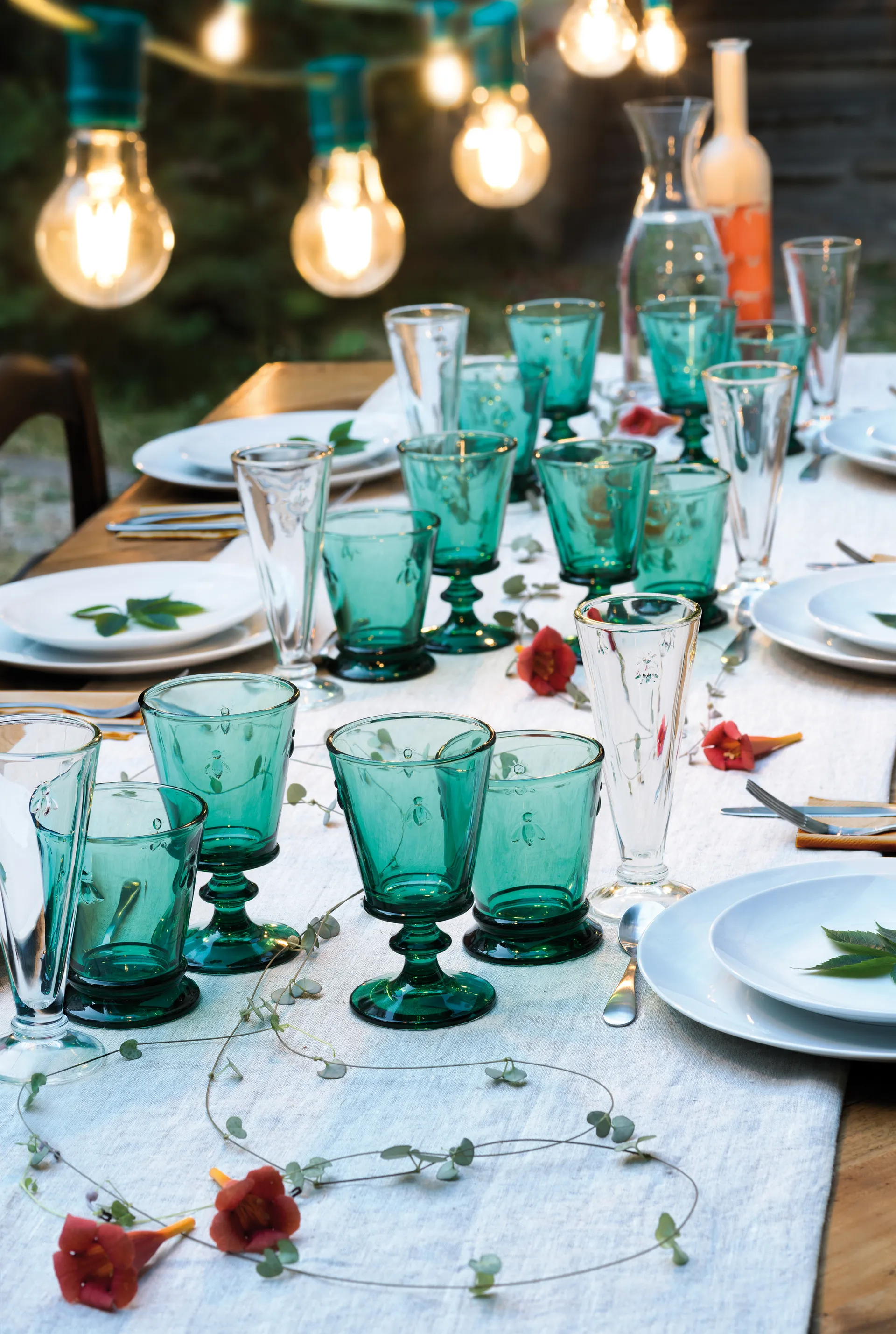 Abeille vinglas 24 cl 6-pack, Smaragdgrön La Rochère