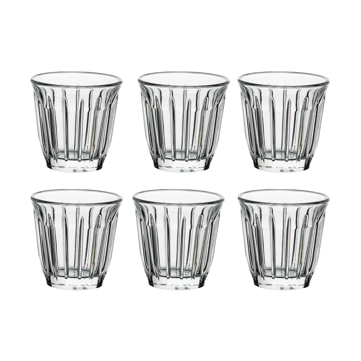 la rochère zinc espressoglas 10 cl 6-pack klar