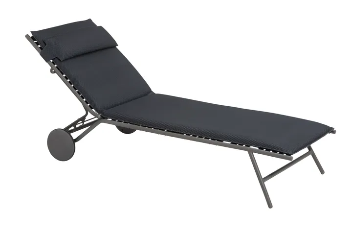 Miami II BeComfort solsäng - Dark Grey (grå) - Lafuma