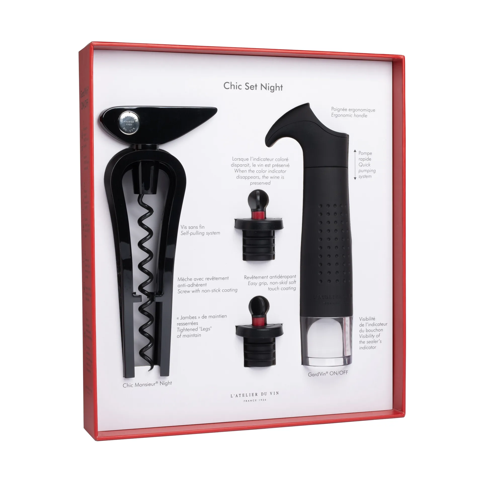 Chic set night vintillbehörsset, 4 delar L'Atelier du Vin