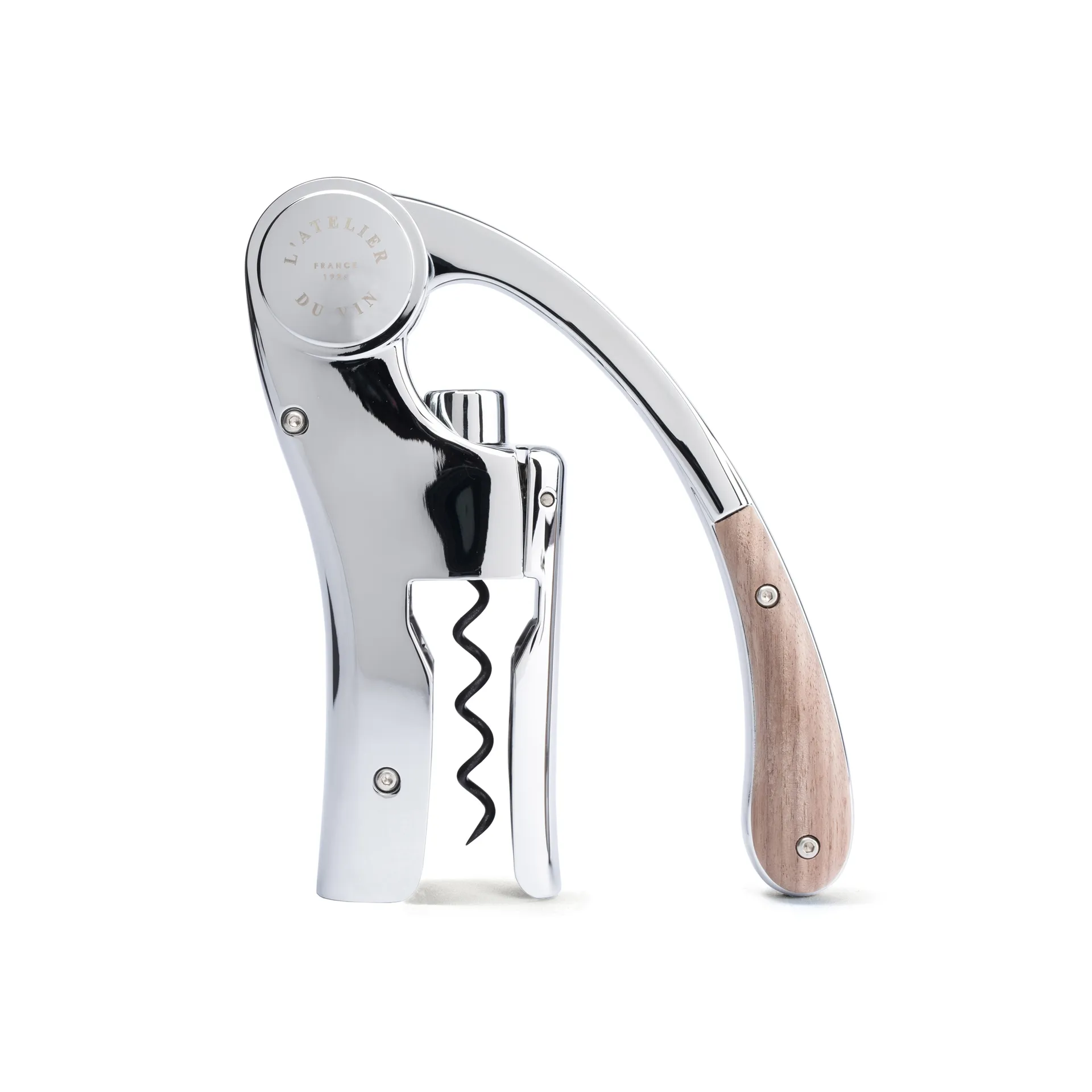 Oeno Motion korkskruv, Valnöt-chrome L'Atelier du Vin