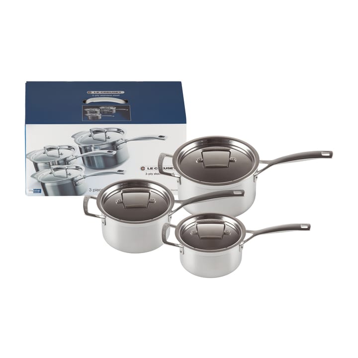 Le Creuset 3-Ply grytset, 3 delar Le Creuset