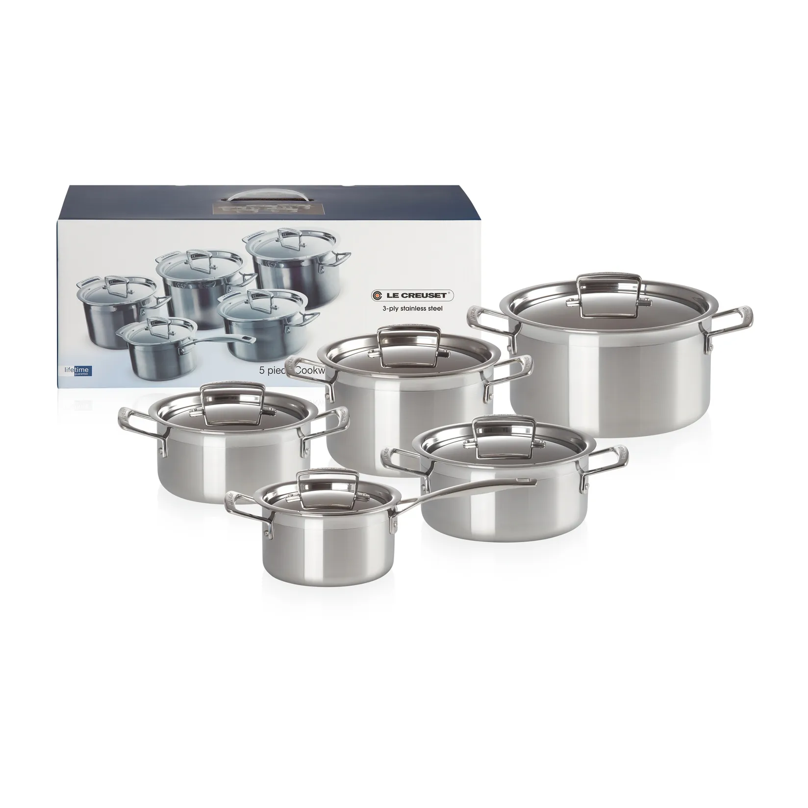 Le Creuset 3-Ply grytset, 5 delar Le Creuset