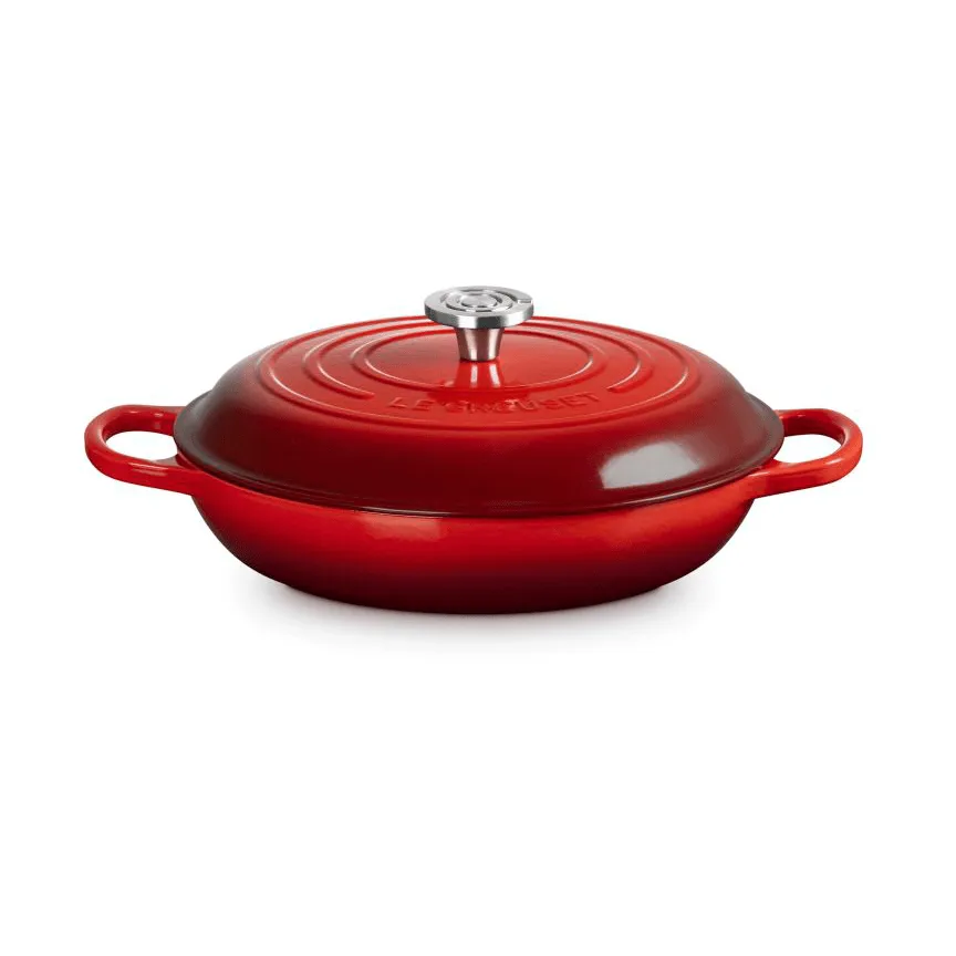 Le Creuset Classic gjutjärn buffétgryta glaslock, Cerise, 3,5 L Le Creuset