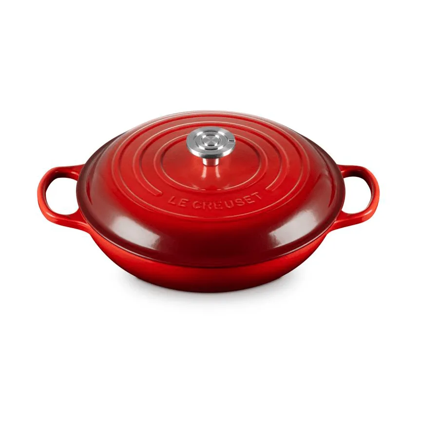 Le Creuset Classic gjutjärn buffétgryta glaslock, Cerise, 3,5 L Le Creuset