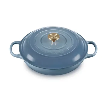 Le Creuset Classic gjutjärn buffétgryta glaslock - Chambray, 3,5 L - Le Creuset
