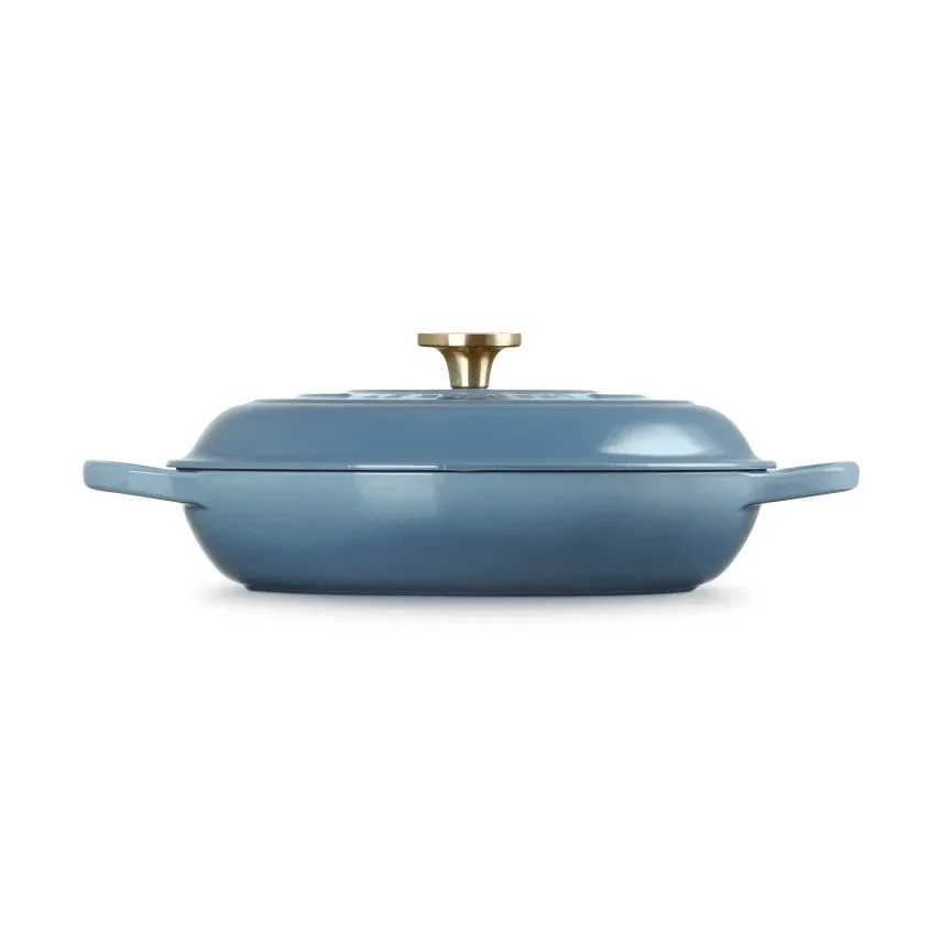 Le Creuset Classic gjutjärn buffétgryta glaslock, Chambray, 3,5 L Le Creuset