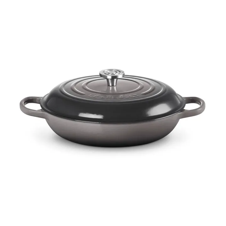 Le Creuset Classic gjutjärn buffétgryta glaslock - Flint, 3,5 L - Le Creuset