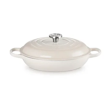 Le Creuset Classic gjutjärn buffétgryta glaslock - Meringue, 3,5 L - Le Creuset
