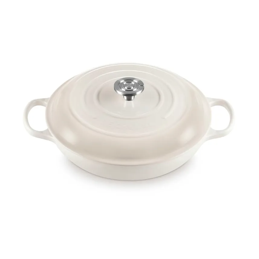 Le Creuset Classic gjutjärn buffétgryta glaslock, Meringue, 3,5 L Le Creuset
