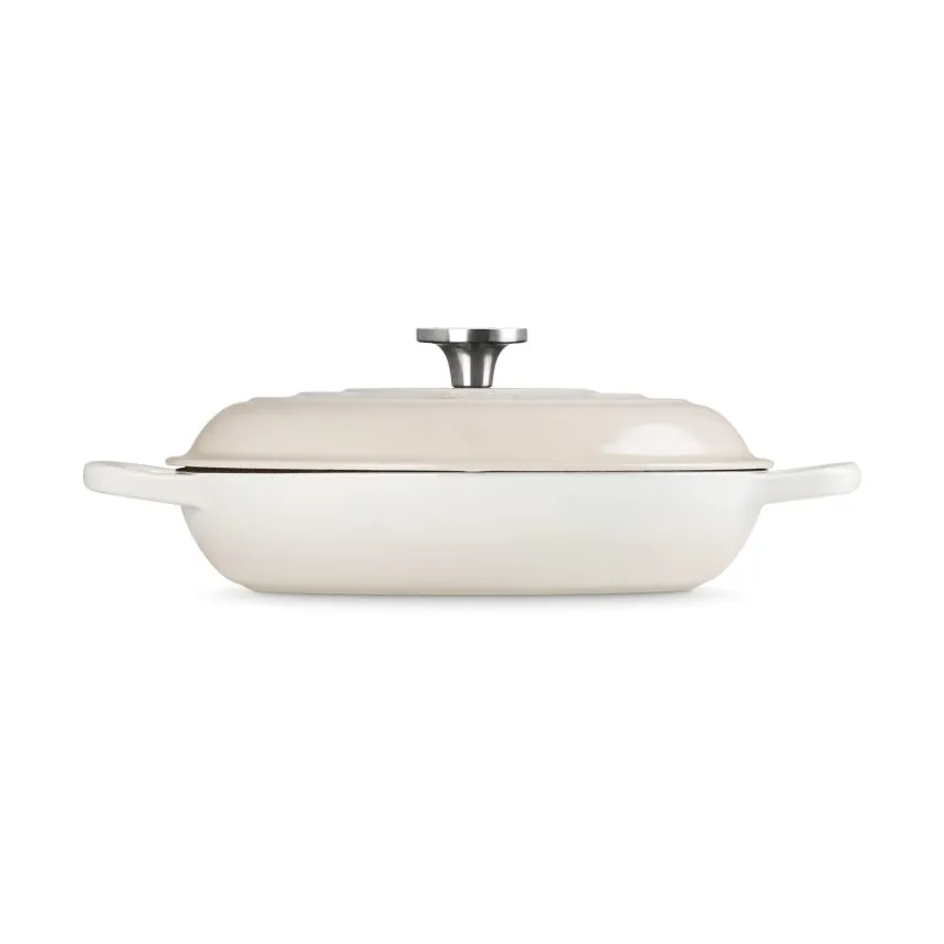 Le Creuset Classic gjutjärn buffétgryta glaslock, Meringue, 3,5 L Le Creuset