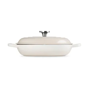 Le Creuset Classic gjutjärn buffétgryta glaslock - Meringue, 3,5 L - Le Creuset