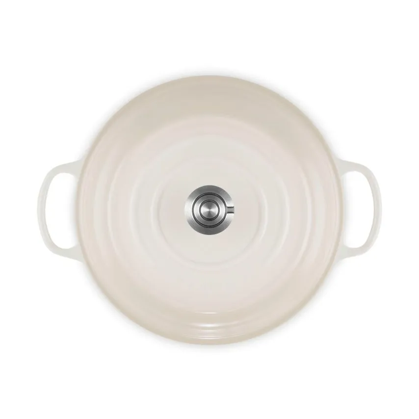 Le Creuset Classic gjutjärn buffétgryta glaslock, Meringue, 3,5 L Le Creuset