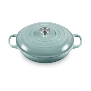 Le Creuset Classic gjutjärn buffétgryta glaslock - Sea Salt, 3,5 L - Le Creuset