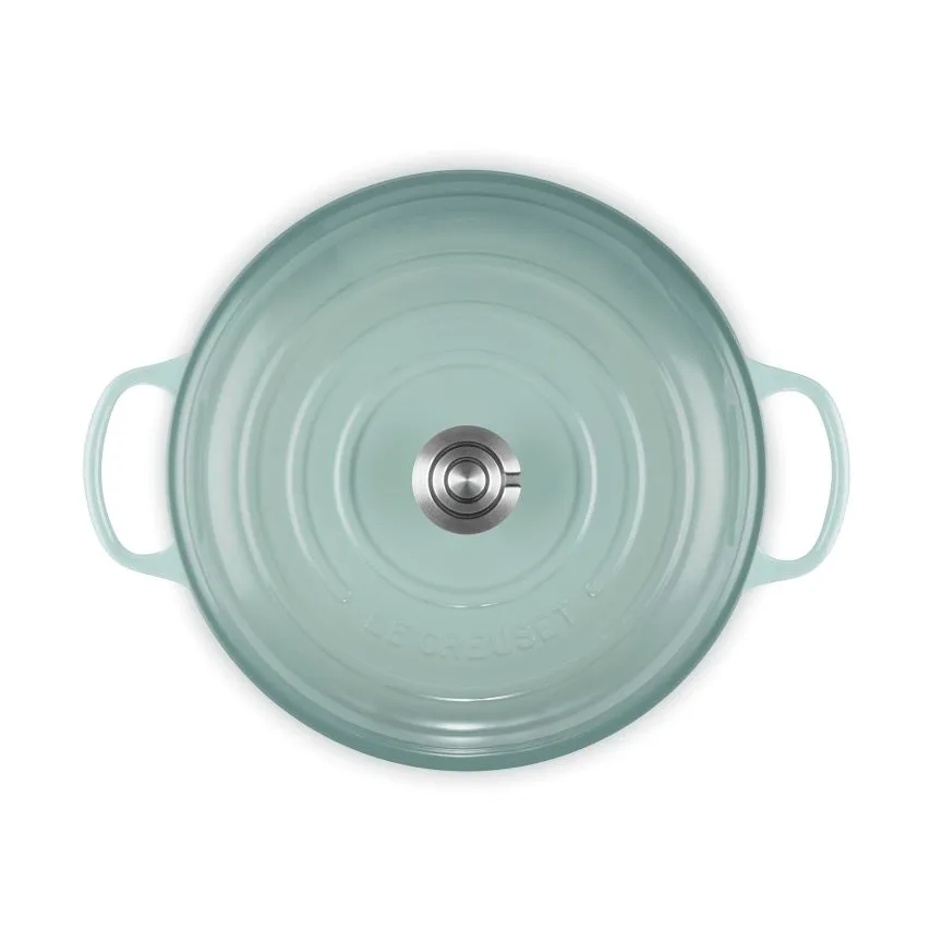 Le Creuset Classic gjutjärn buffétgryta glaslock, Sea Salt, 3,5 L Le Creuset