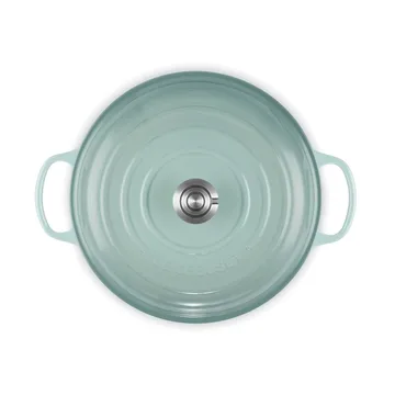 Le Creuset Classic gjutjärn buffétgryta glaslock - Sea Salt, 3,5 L - Le Creuset