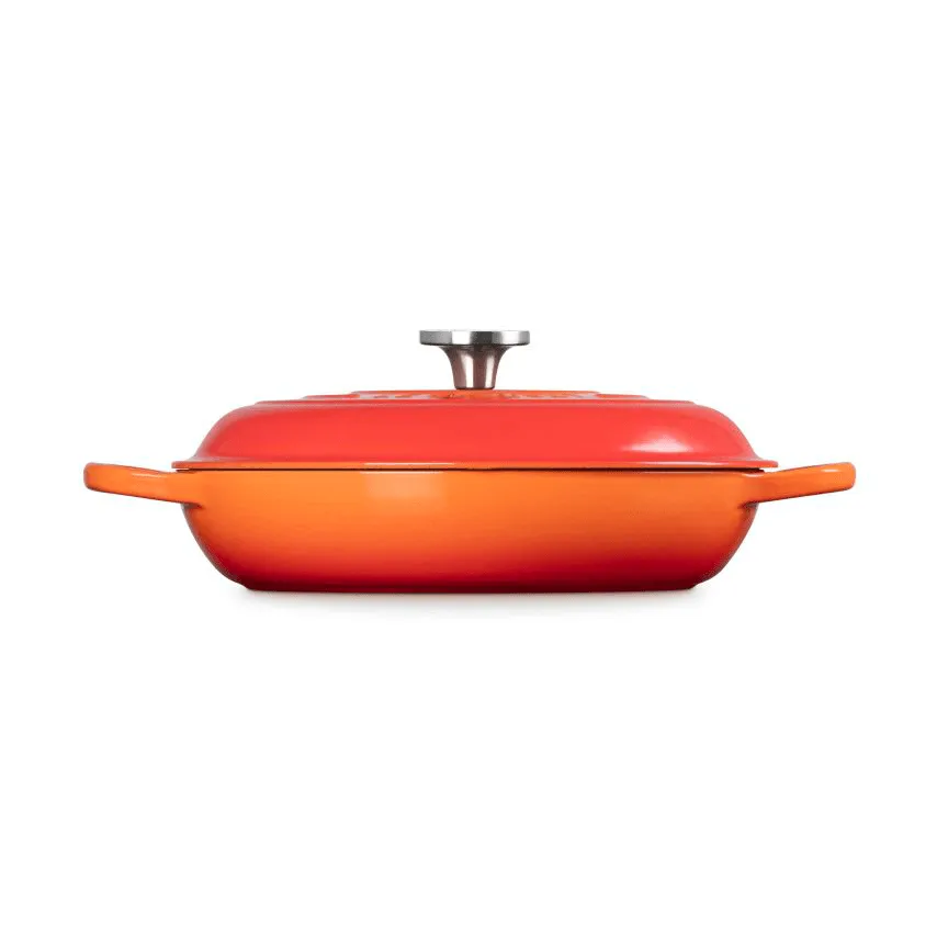 Le Creuset Classic gjutjärn buffétgryta glaslock, Volcanic, 3,5 L Le Creuset