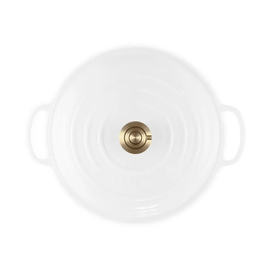 Le Creuset Classic gjutjärn buffétgryta glaslock, White, 3,5 L Le Creuset