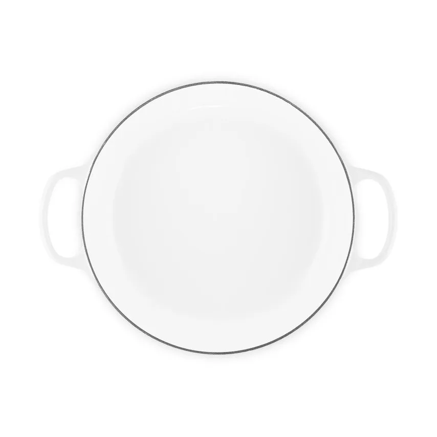 Le Creuset Classic gjutjärn buffétgryta glaslock, White, 3,5 L Le Creuset
