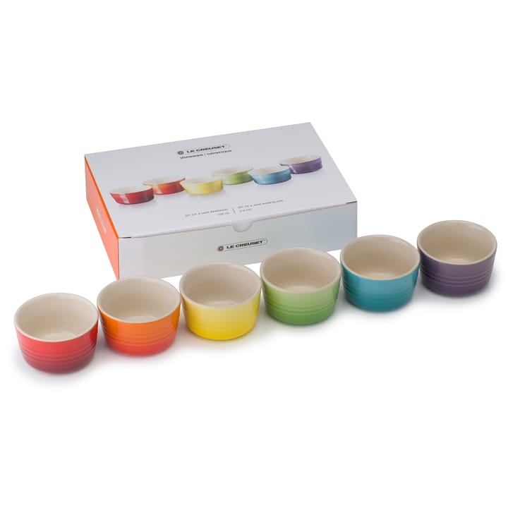 Le Creuset gåvoset mini ramekin 6-pack, Rainbow Le Creuset