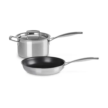 Le Creuset gryt- och stekpanneset - Rostfritt stål, 2 delar - Le Creuset