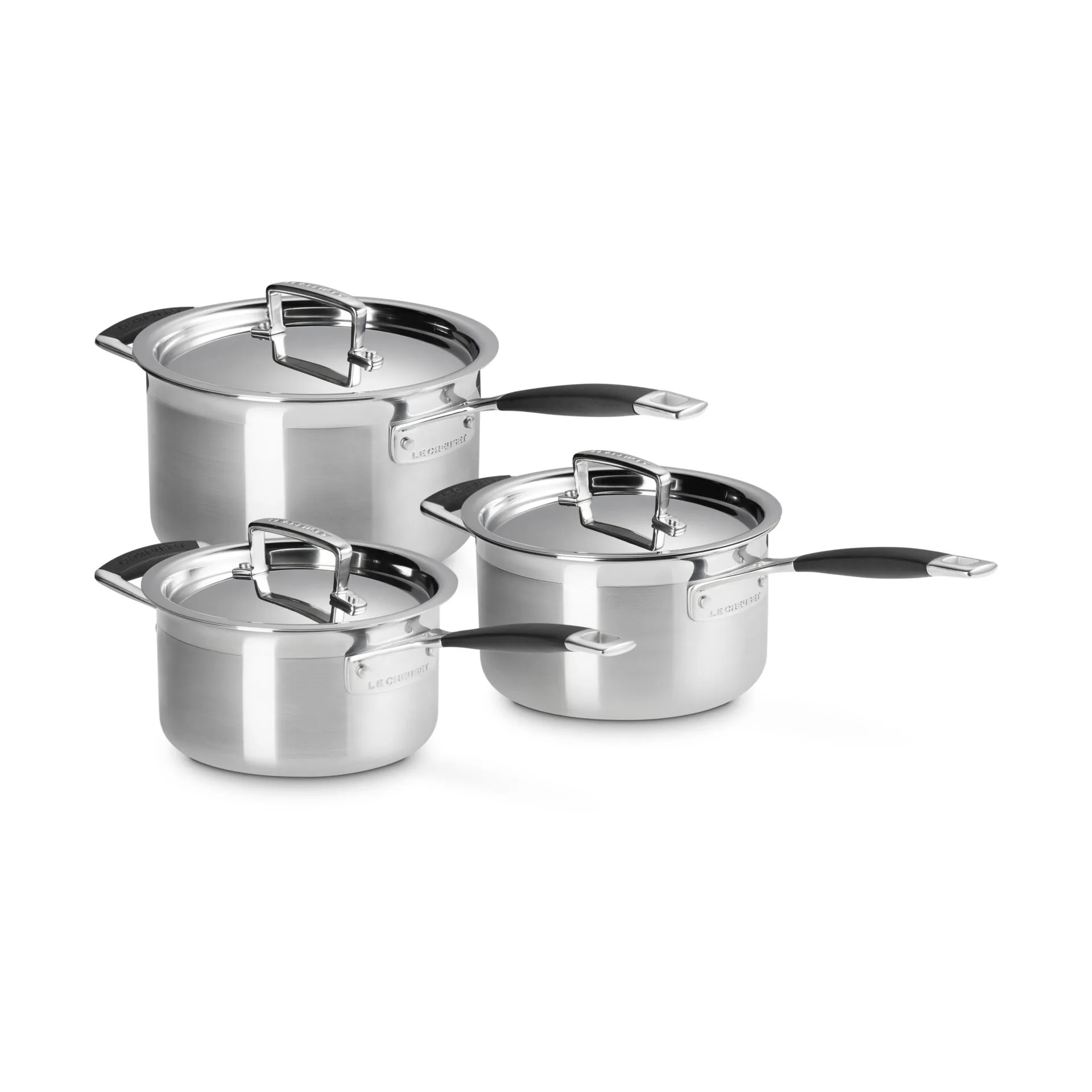 Le Creuset grytset, Rostfritt stål, 3 delar Le Creuset