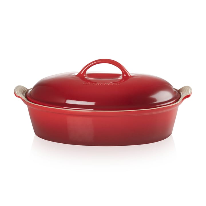 Le Creuset Heritage oval ugnsform med lock 3,8 l - Cerise - Le Creuset