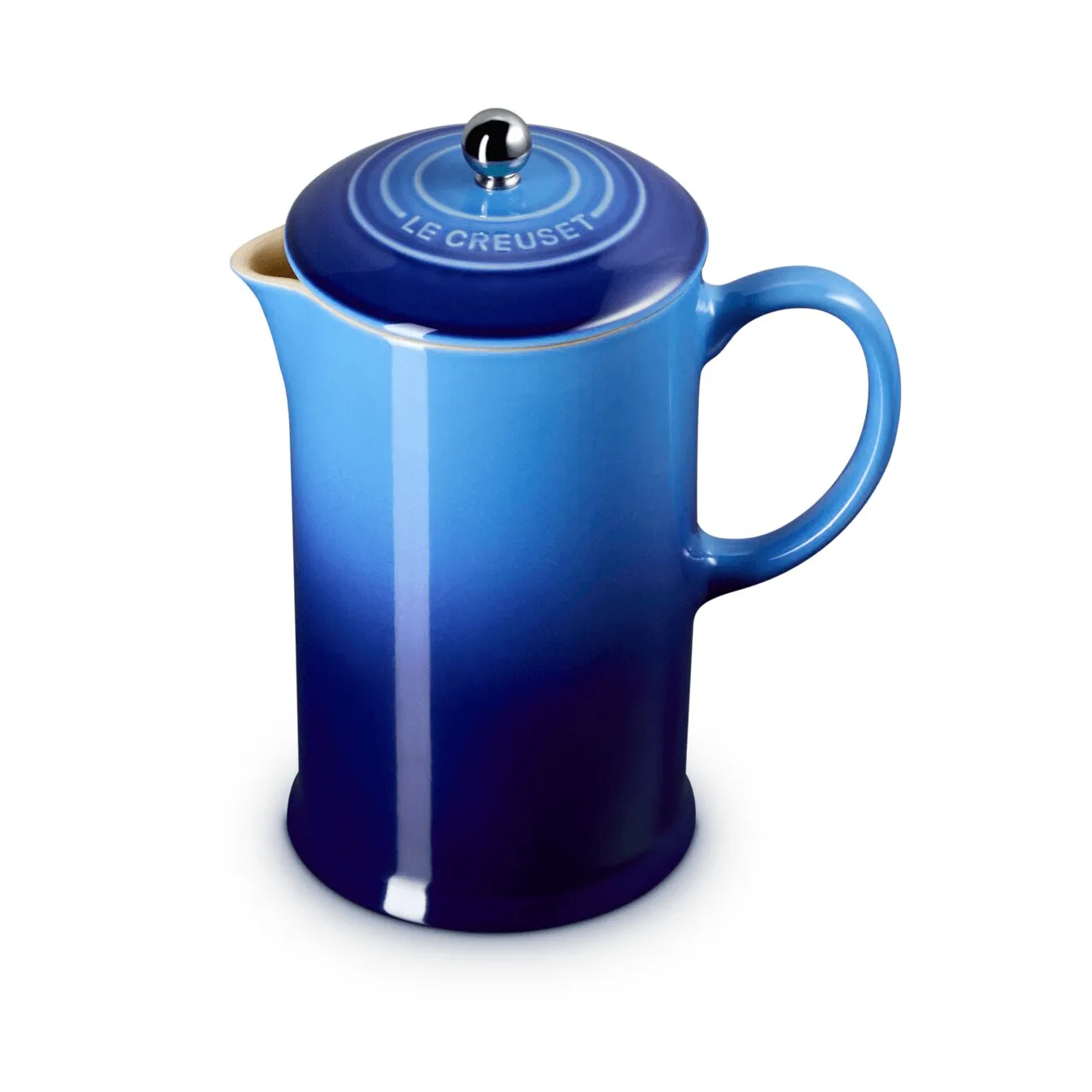 Le Creuset kaffekanna med press, Azure, 1 L Le Creuset