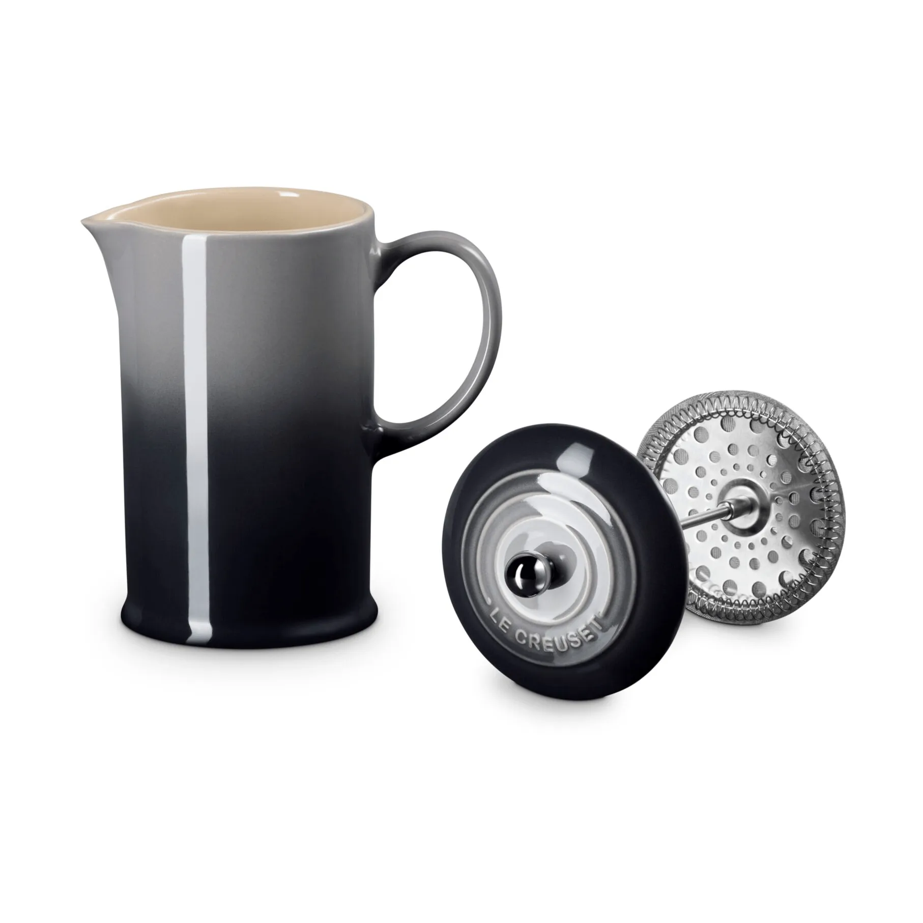 Le Creuset kaffekanna med press, Flint, 1 L Le Creuset