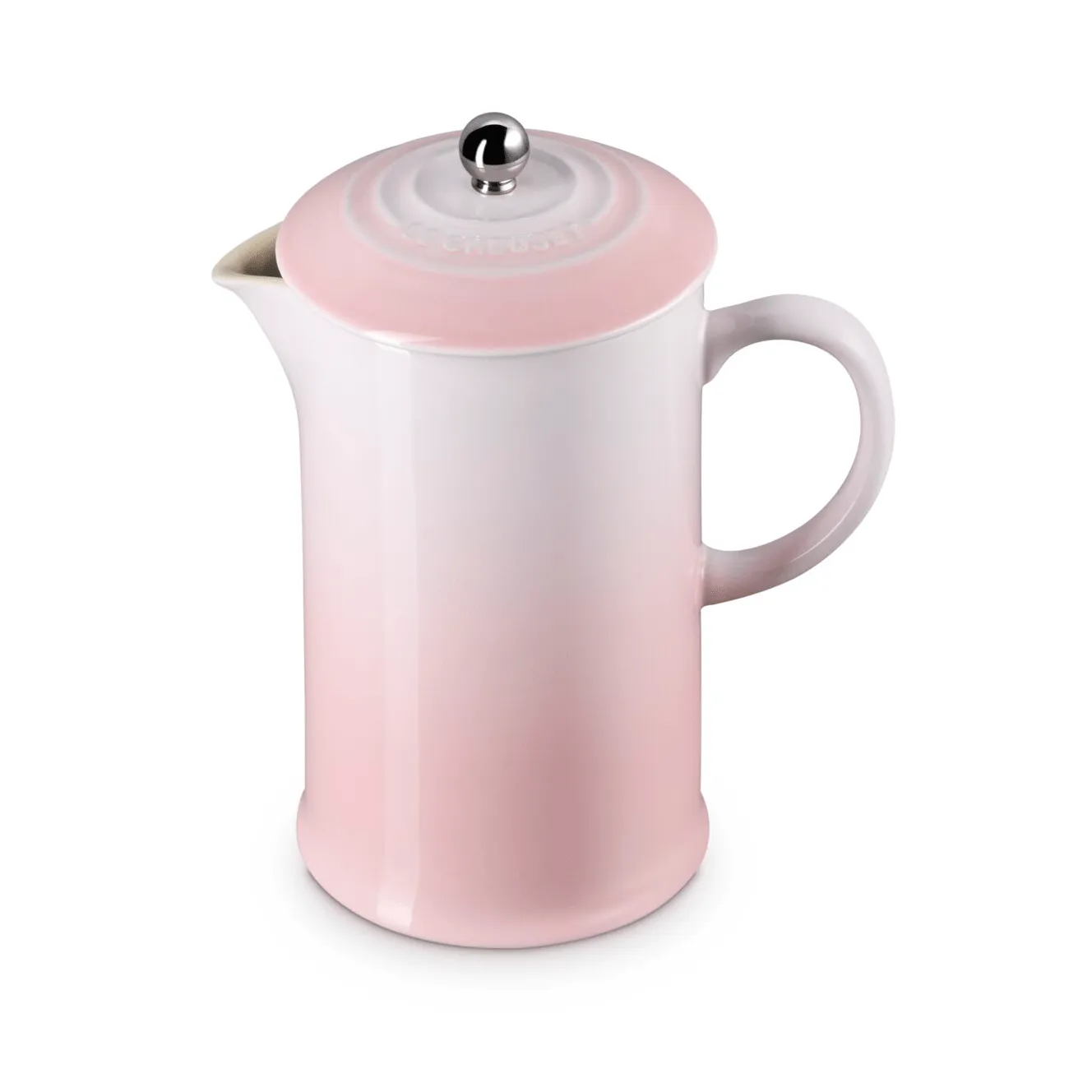 Le Creuset kaffekanna med press, Shell Pink, 1 L Le Creuset