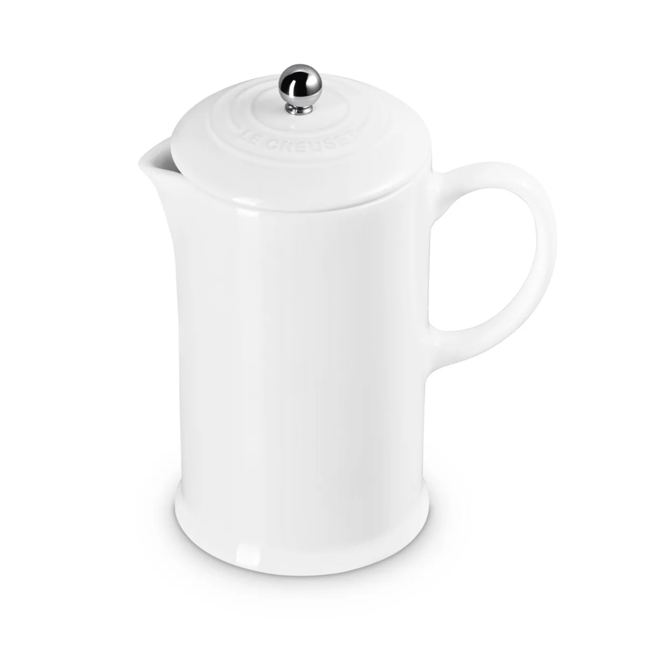 Le Creuset kaffekanna med press, White, 1 L Le Creuset