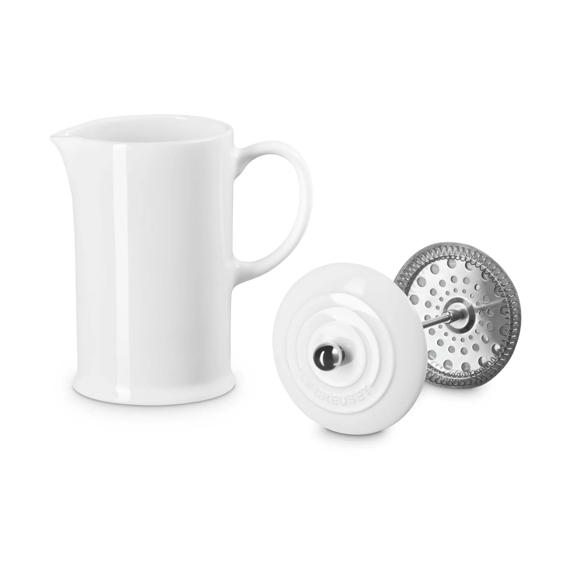 Le Creuset kaffekanna med press, White, 1 L Le Creuset